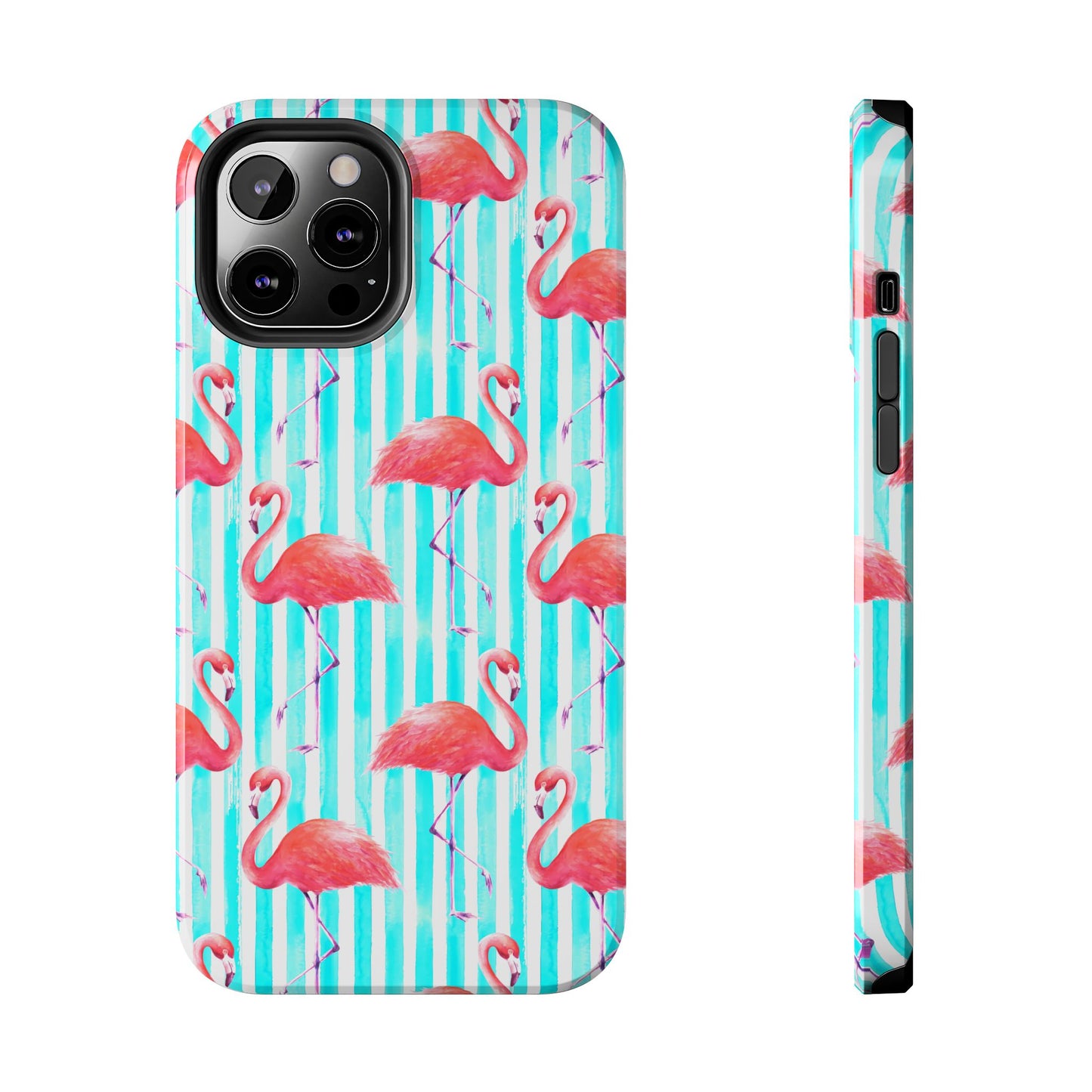Flamingo, Stripped Summer Vibes, Tough Phone Case (iPhone/ Android)