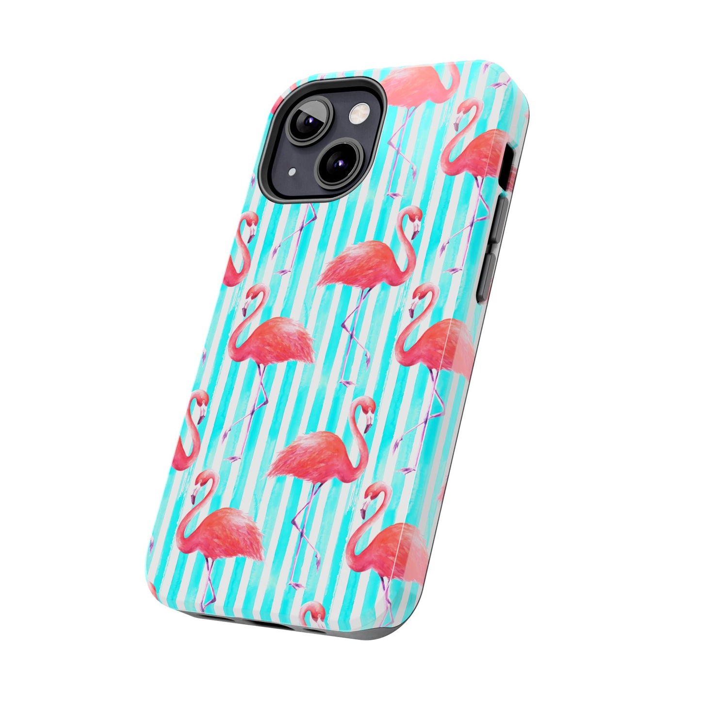 Flamingo, Stripped Summer Vibes, Tough Phone Case (iPhone/ Android)
