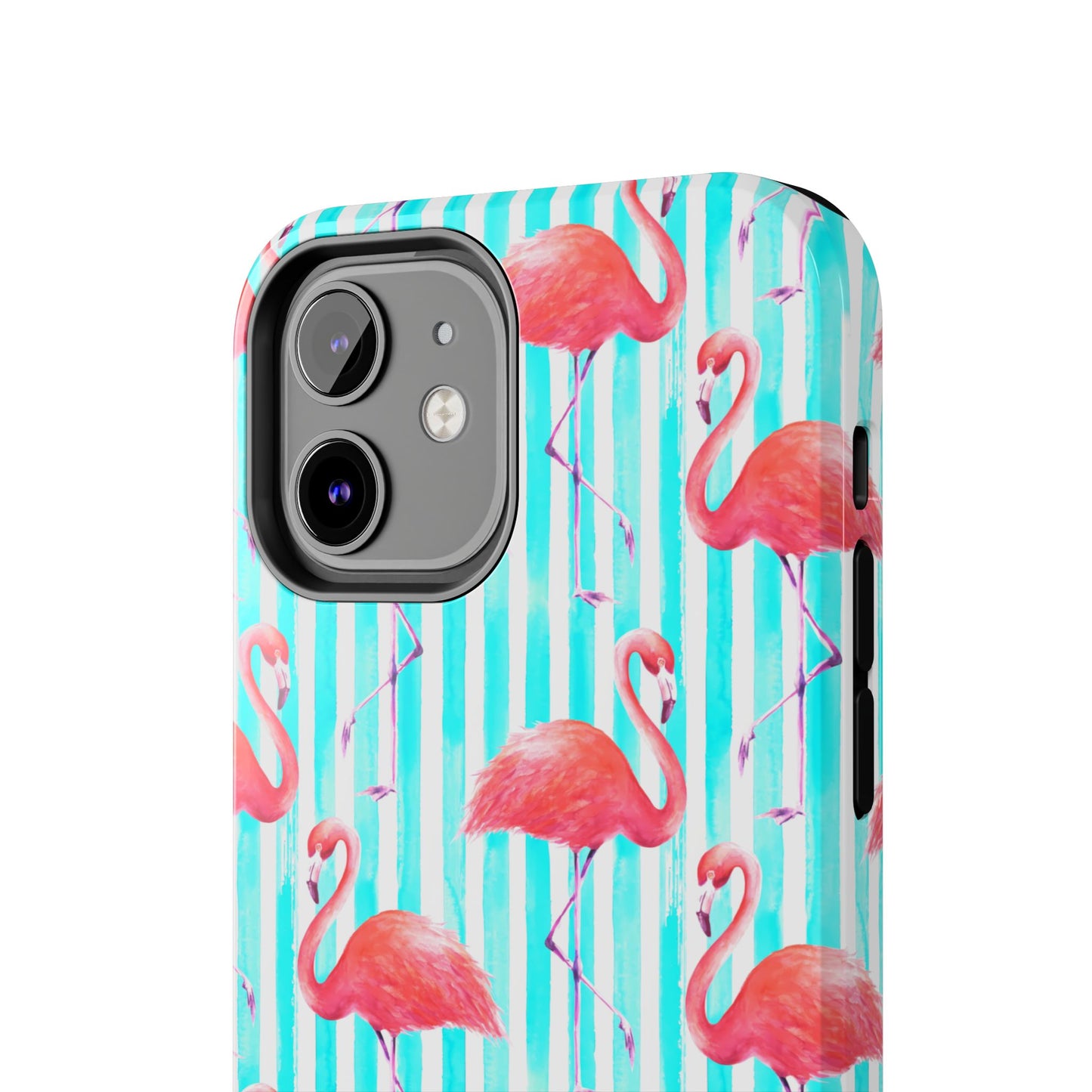 Flamingo, Stripped Summer Vibes, Tough Phone Case (iPhone/ Android)