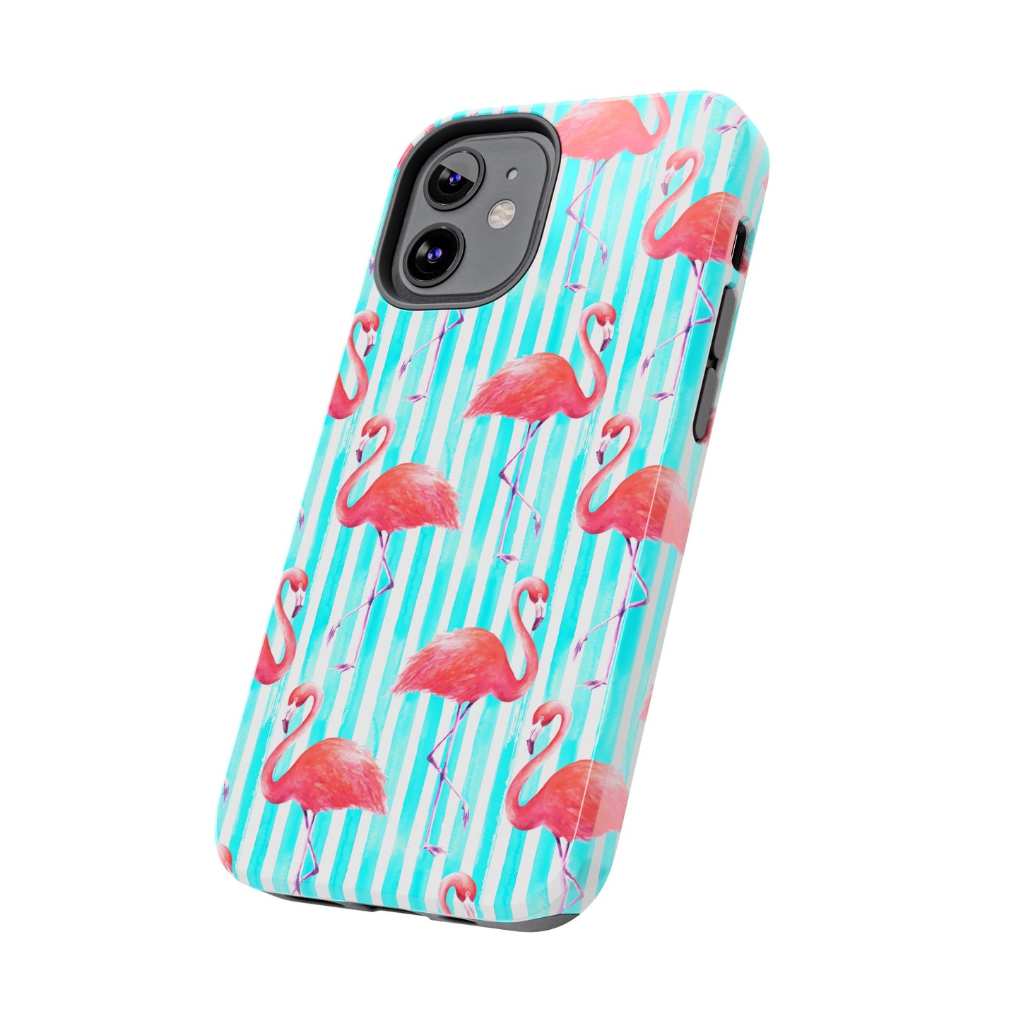 Flamingo, Stripped Summer Vibes, Tough Phone Case (iPhone/ Android)
