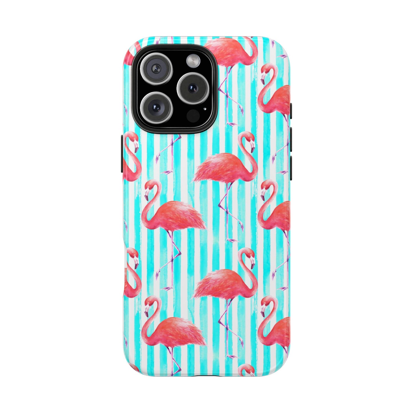 Flamingo, Stripped Summer Vibes, Tough Phone Case (iPhone/ Android)