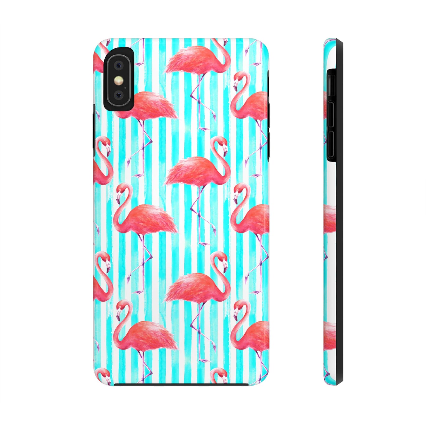 Flamingo, Stripped Summer Vibes, Tough Phone Case (iPhone/ Android)