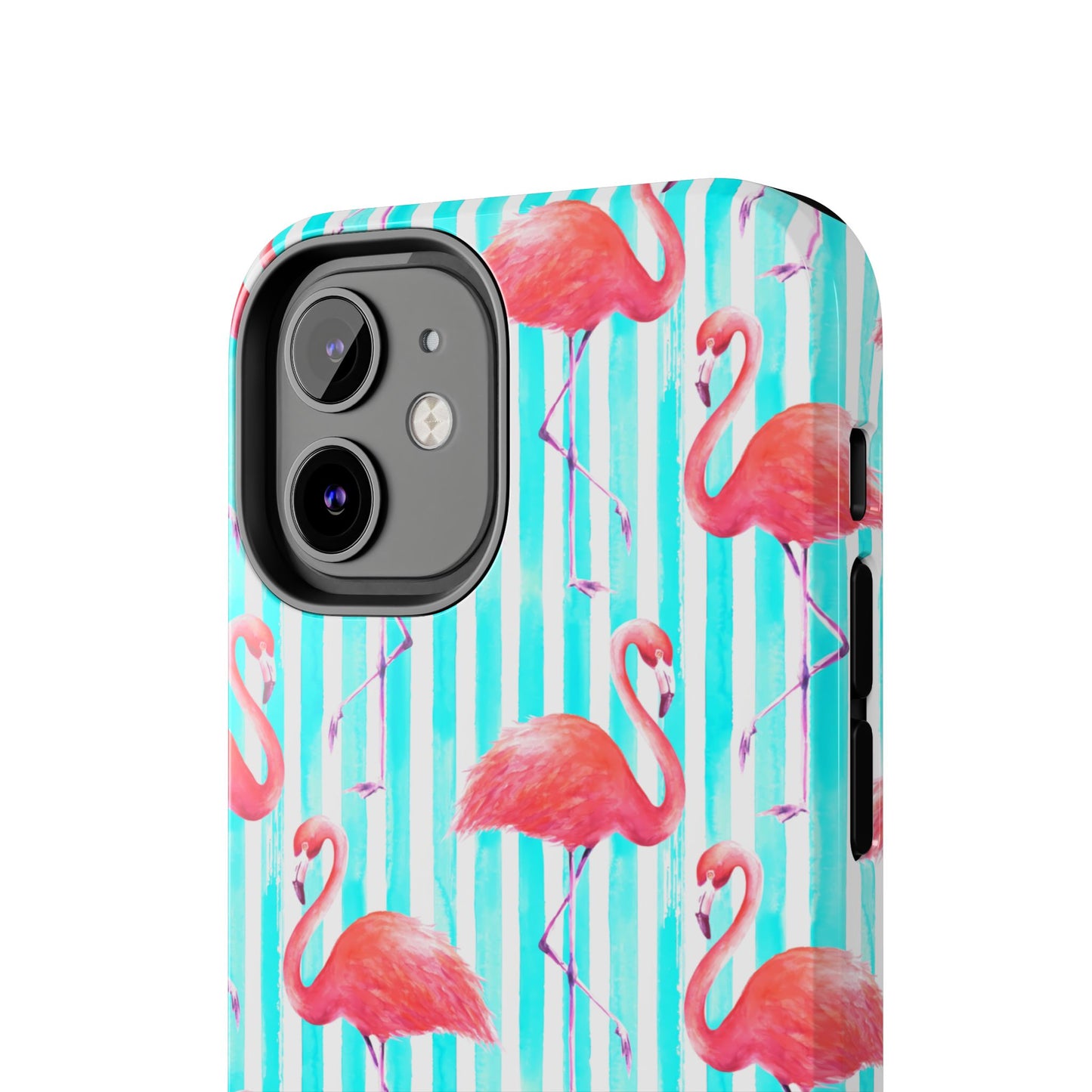Flamingo, Stripped Summer Vibes, Tough Phone Case (iPhone/ Android)