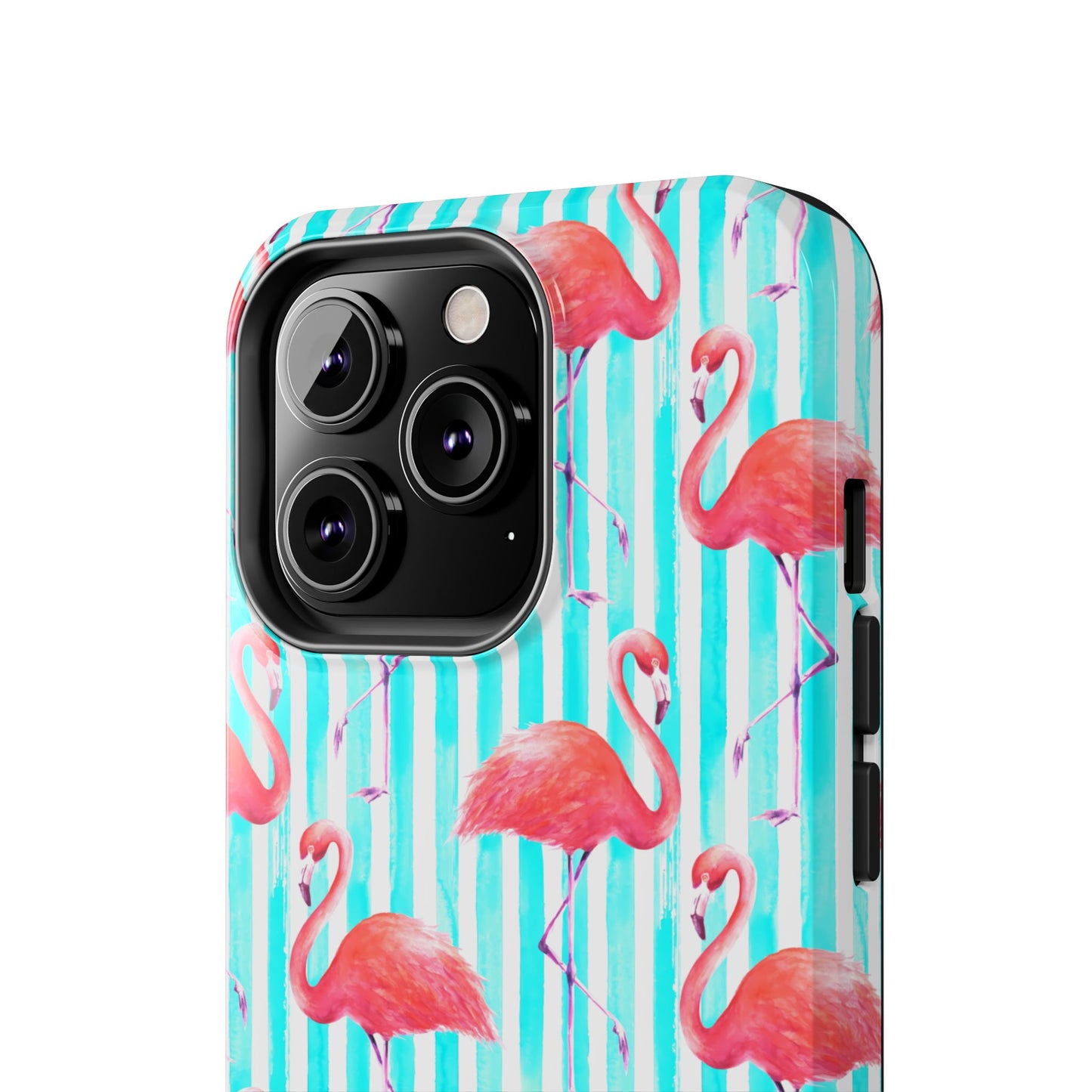 Flamingo, Stripped Summer Vibes, Tough Phone Case (iPhone/ Android)