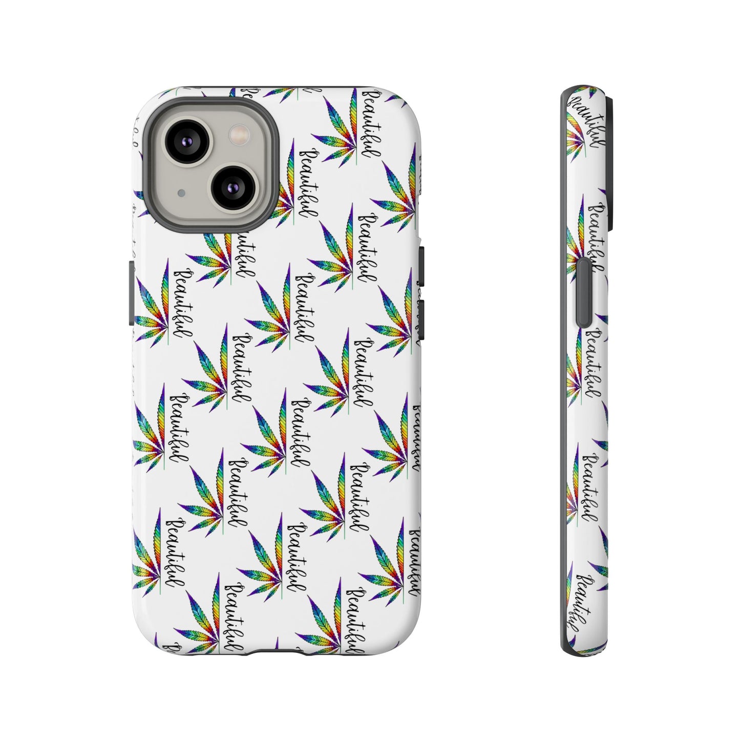 'Beautiful' Colorful Smoke Leaf Tough iPhone/ Android Cases