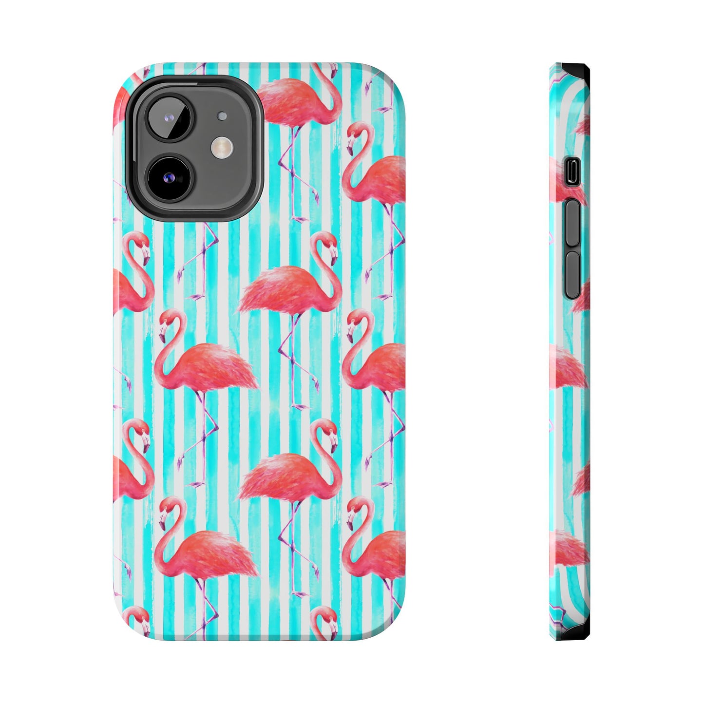 Flamingo, Stripped Summer Vibes, Tough Phone Case (iPhone/ Android)