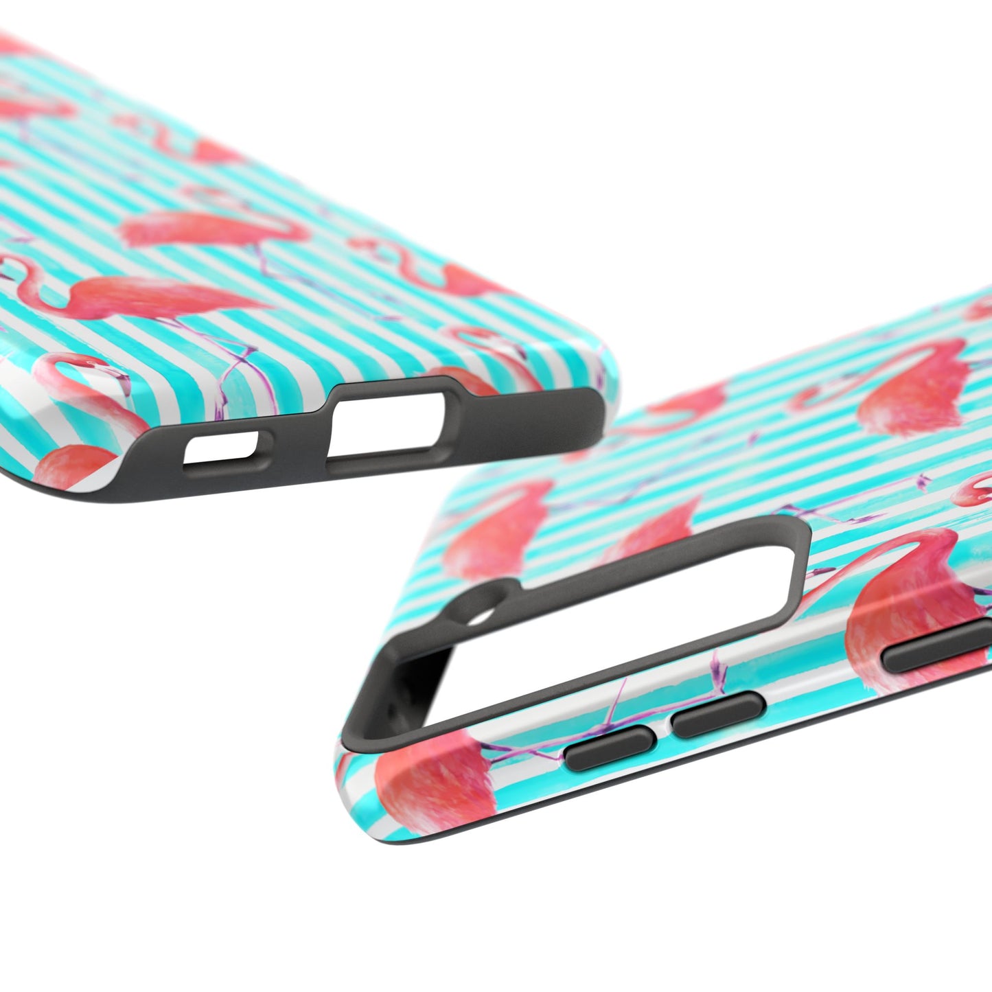 Flamingo, Stripped Summer Vibes, Tough Phone Case (iPhone/ Android)