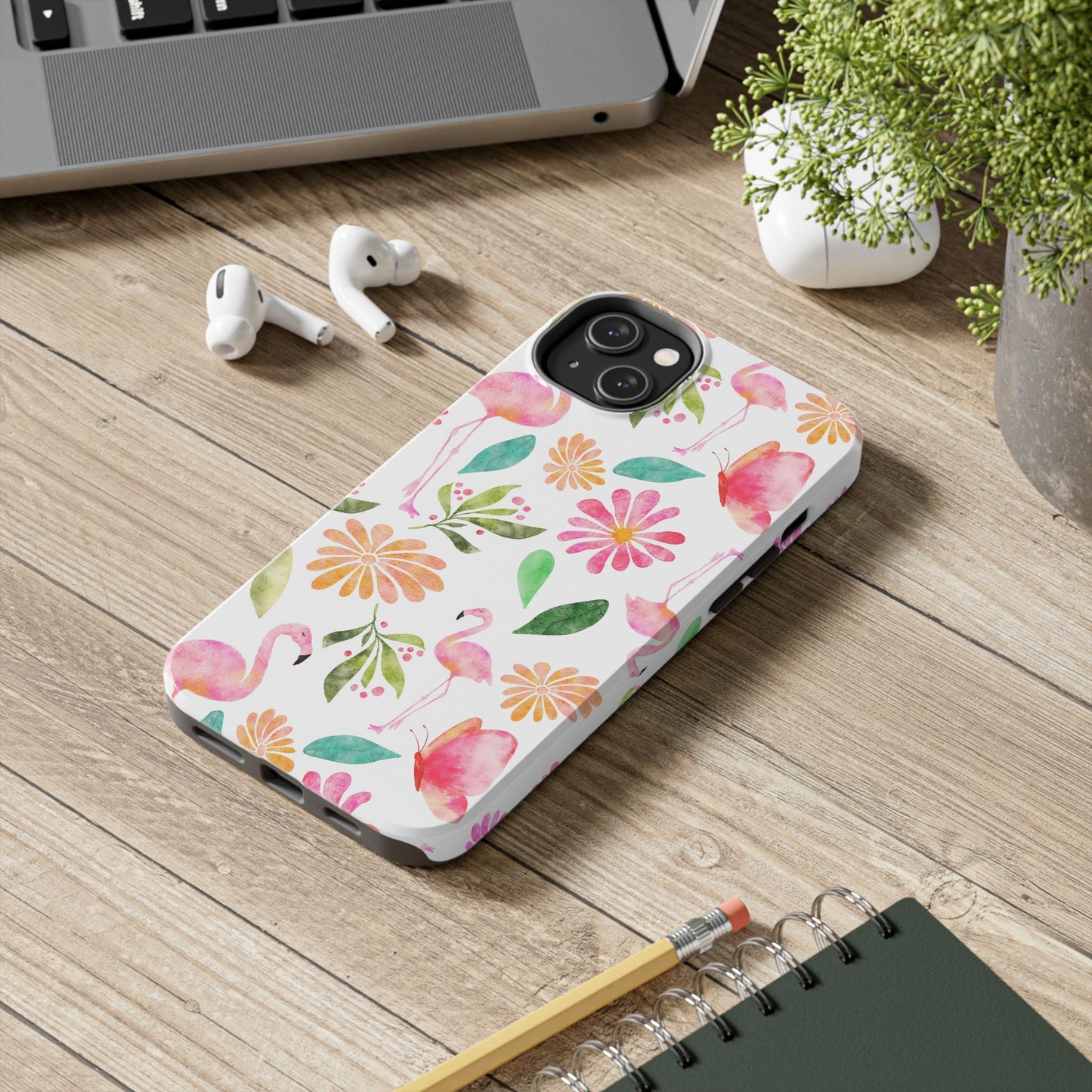Colorful Flamingo Tropical Summertime, Tough Phone Case (iPhone/Android)